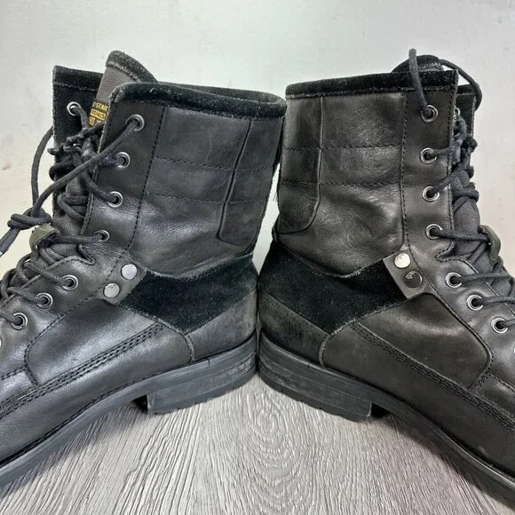 G-Star Raw Boots Men 13 Black Patton III Combat Cargo Military D5204 Biker Shoes